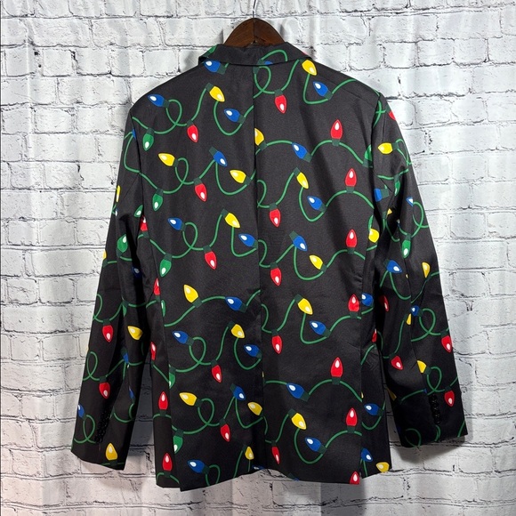 Festive Black Blazer with Holiday Lights - Picture 3 of 8